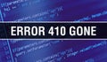 Error 410ÃÂ Gone text written on Programming code abstract technology background of software developer and Computer script. Error Royalty Free Stock Photo